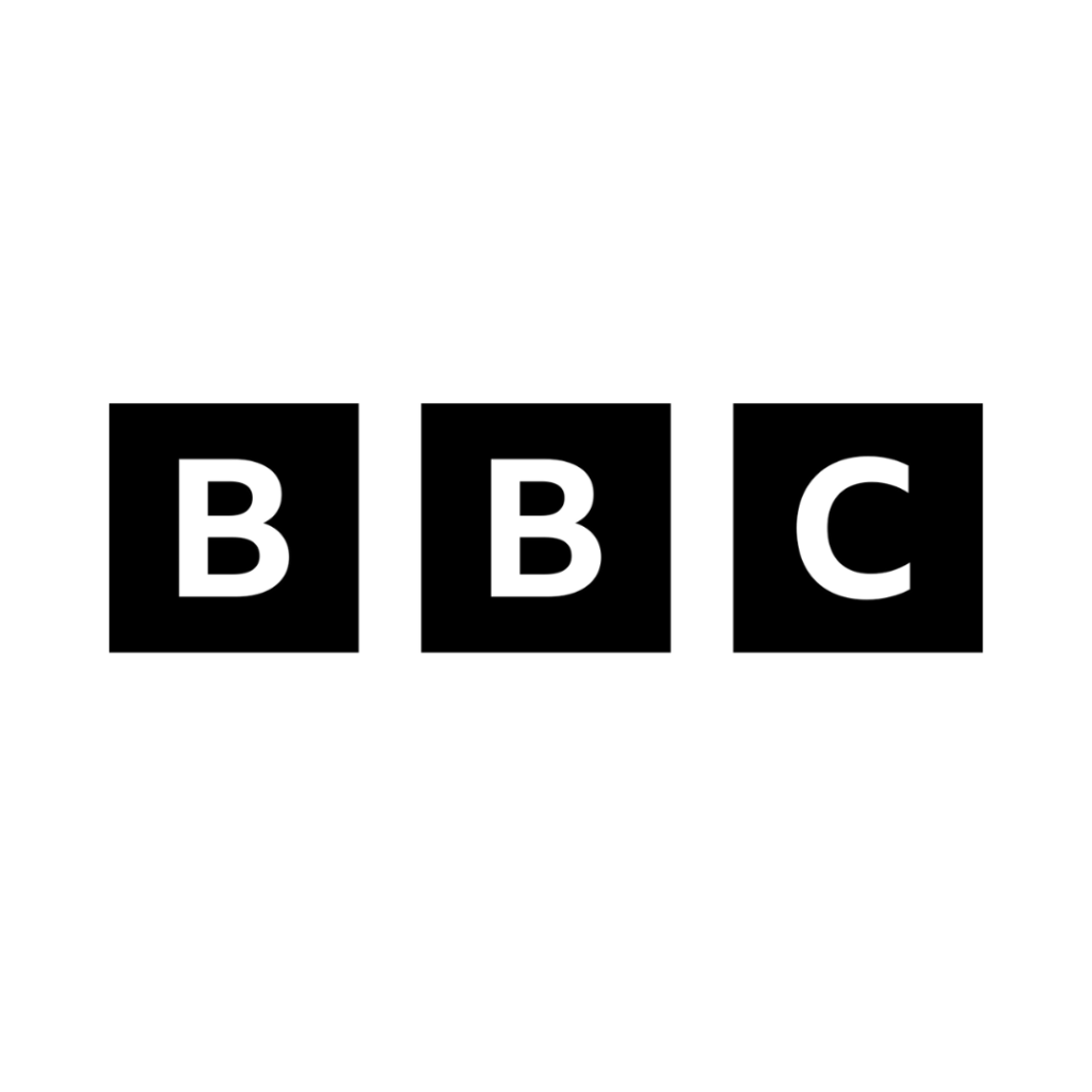 The BBC logo in black and white